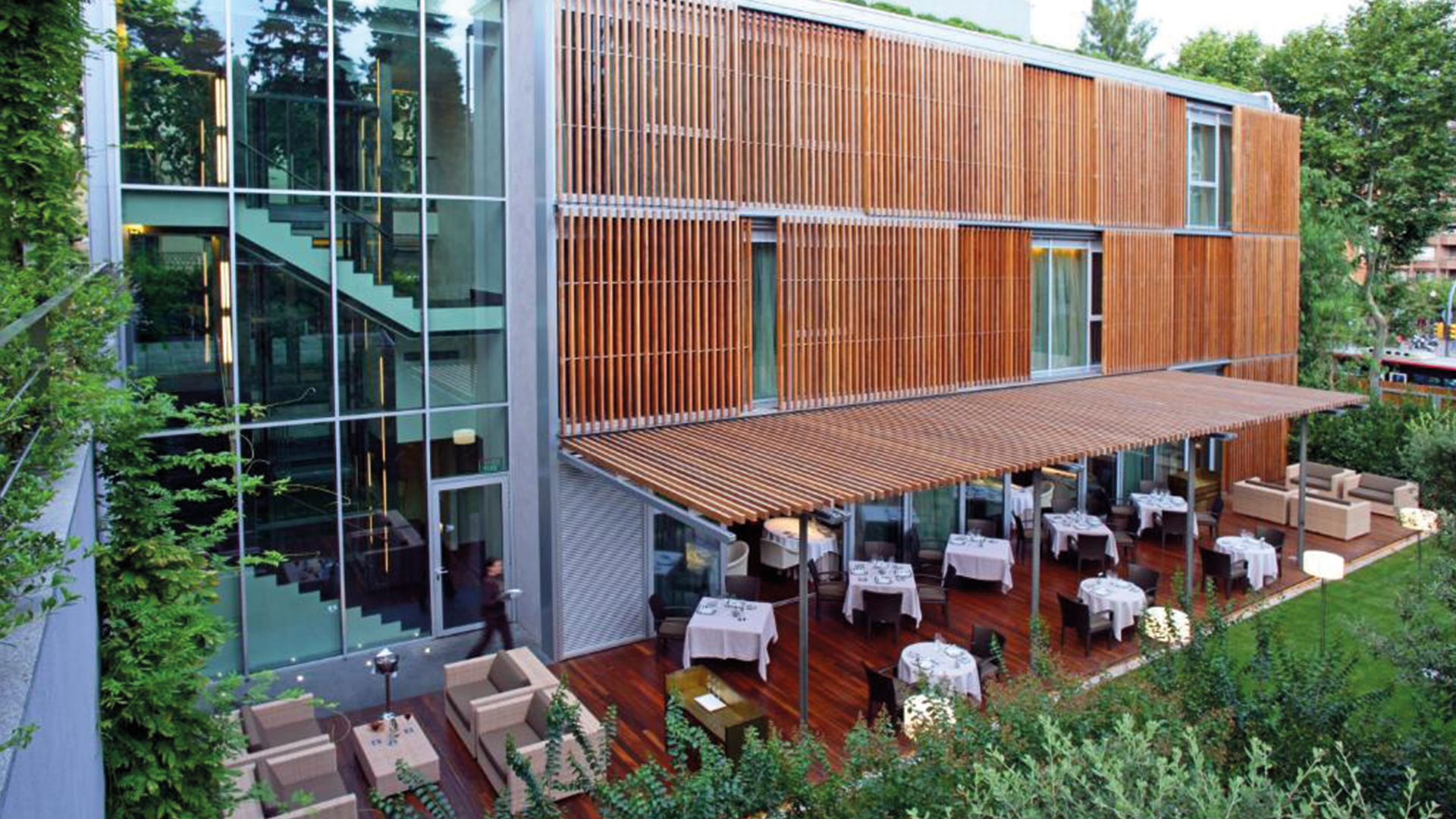 ABaC restaurant interior in Barcelona, a three Michelin star dining room