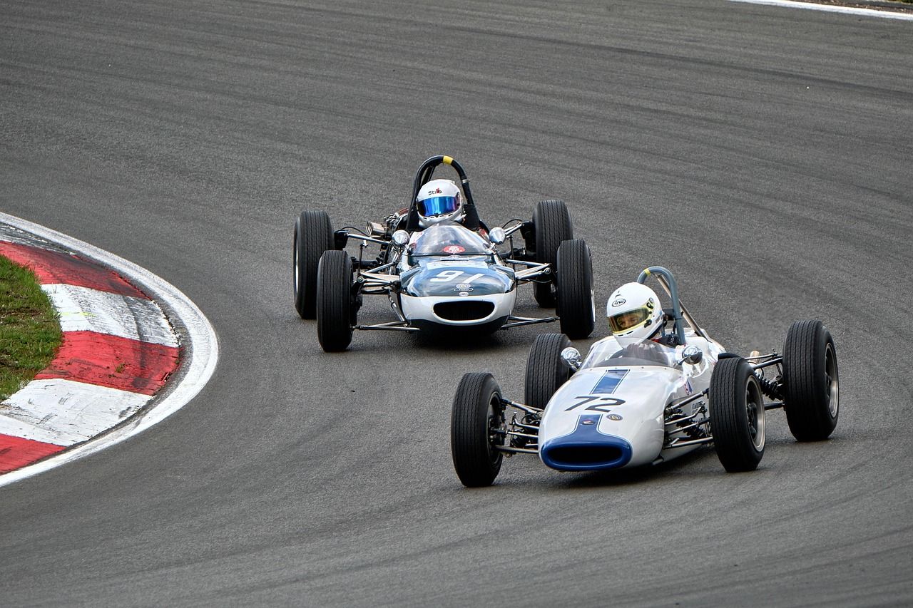Historical Formula 1 car racing, representative of the early 1980s era at Imola
