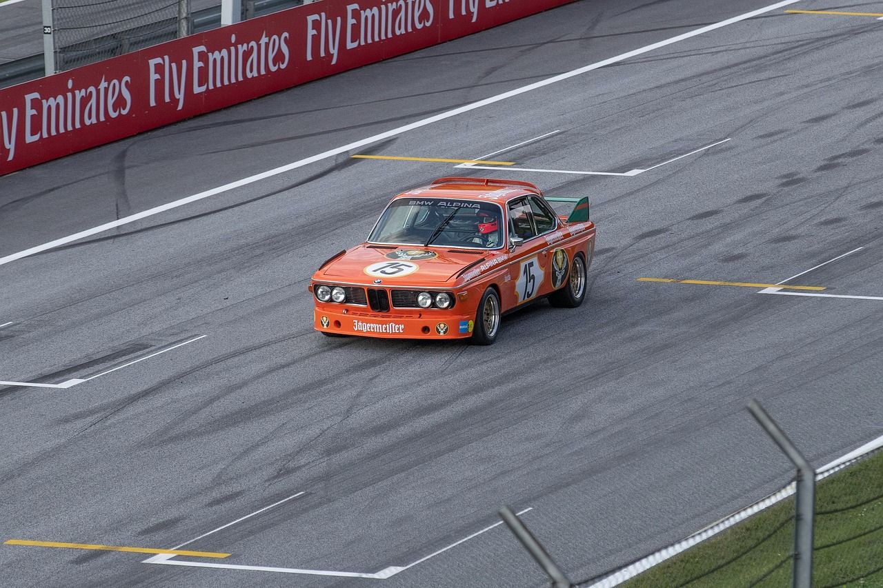 Niki Lauda's BMW racing car on display at Spielberg, Austria