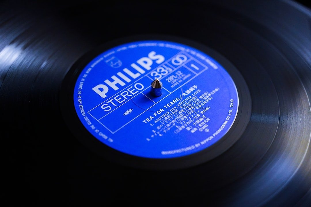 Vinyl record evoking the blues and rock era that shaped Eric Clapton's early career