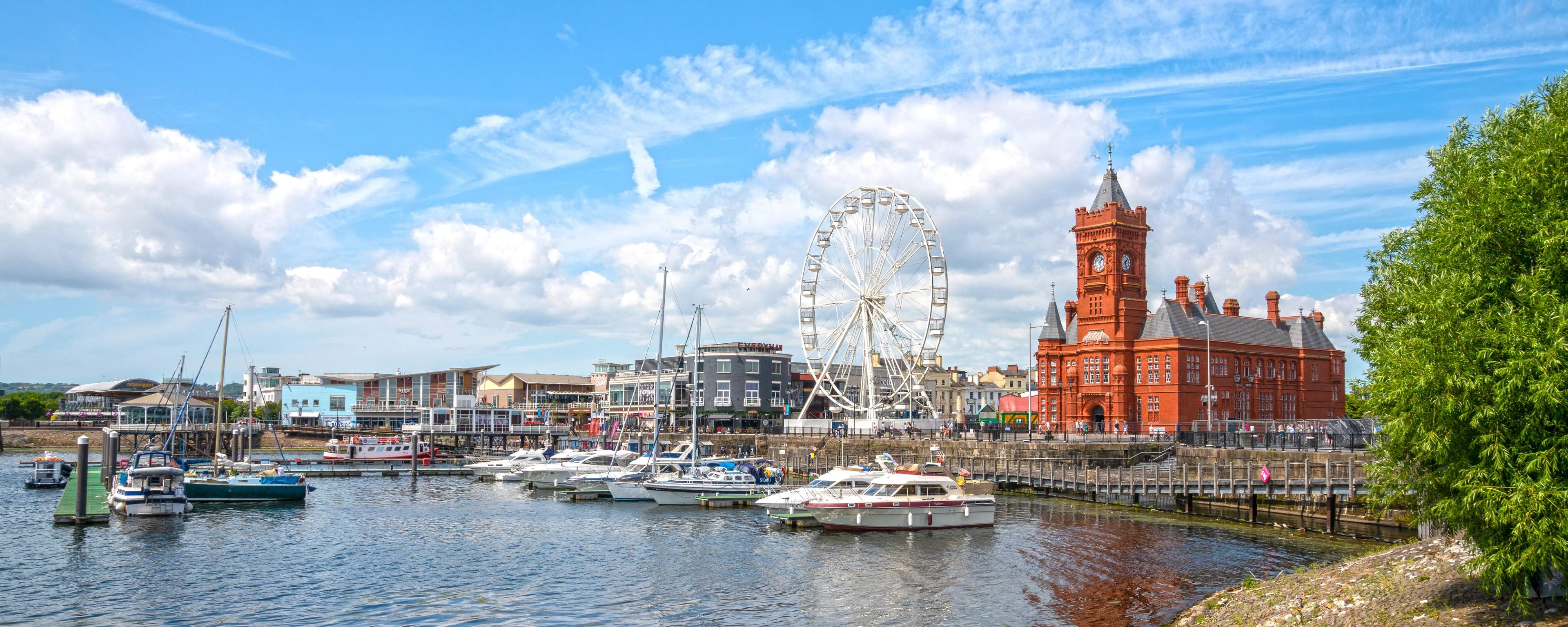 Cardiff Bay and Mermaid Quay area of Cardiff