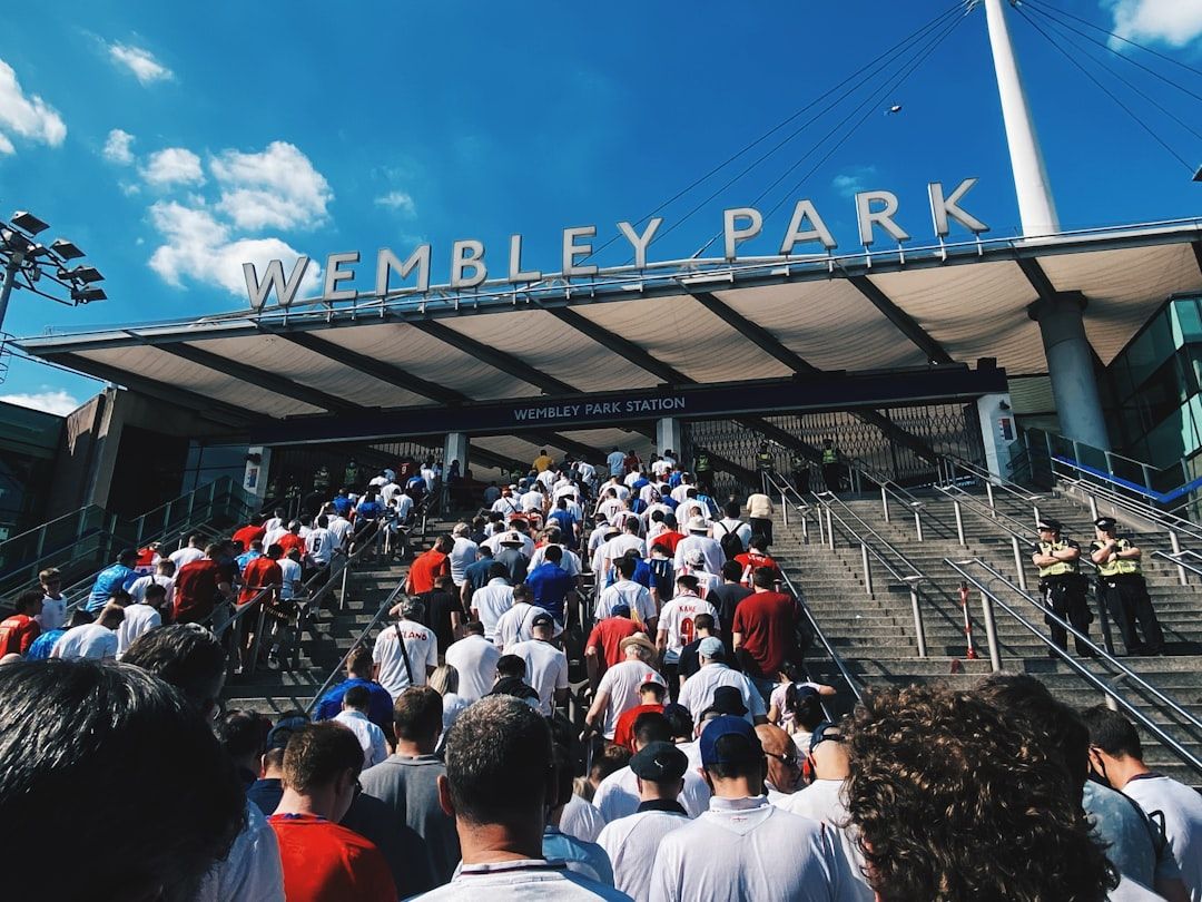 England fans celebrating at Wembley during Euro 2020