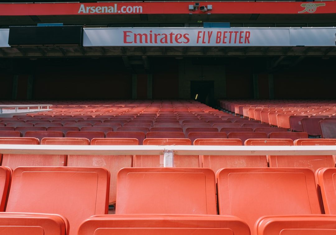 Interior view of Emirates Stadium seats and pitch