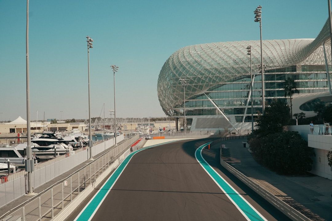 Yas Marina Circuit buildings and redesigned track layout