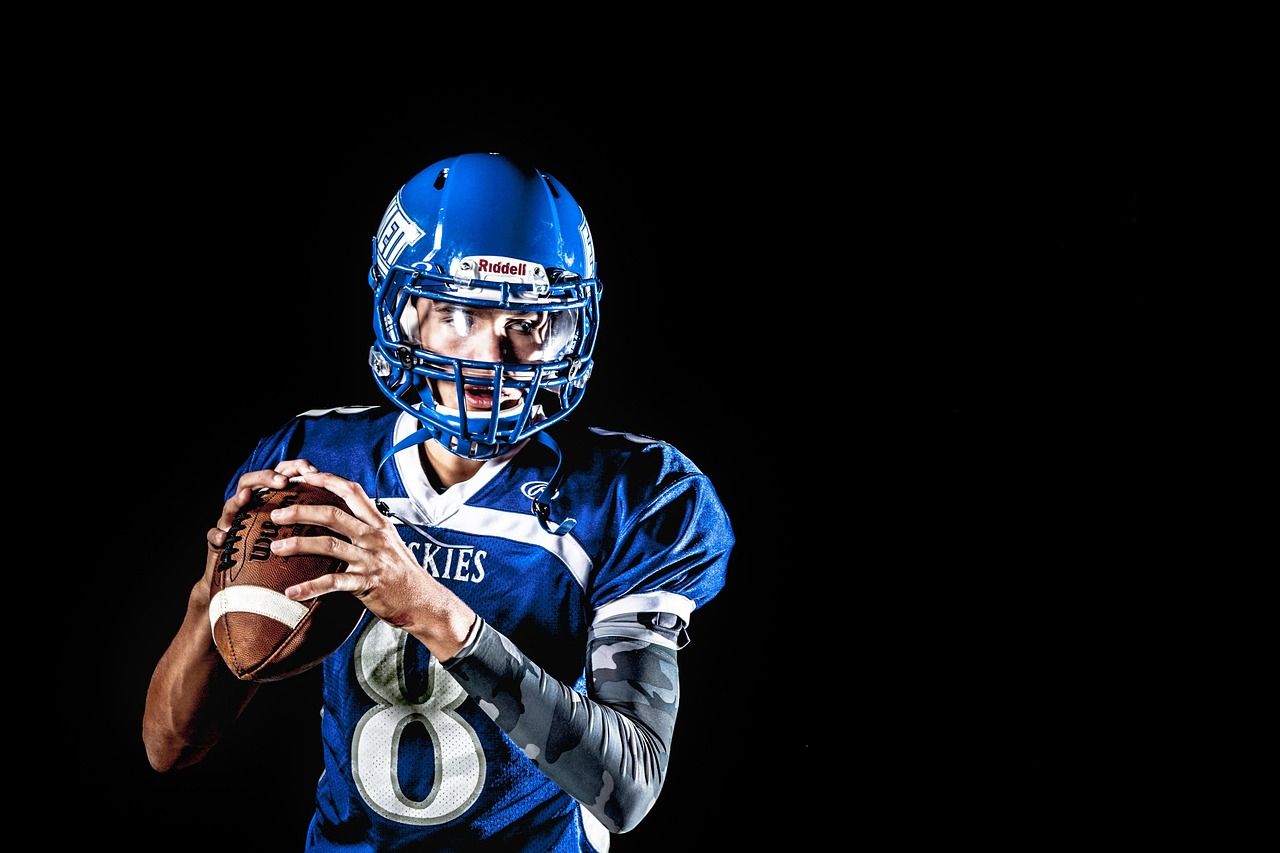 A quarterback in portrait, evoking the era of Joe Namath's famous Super Bowl guarantee