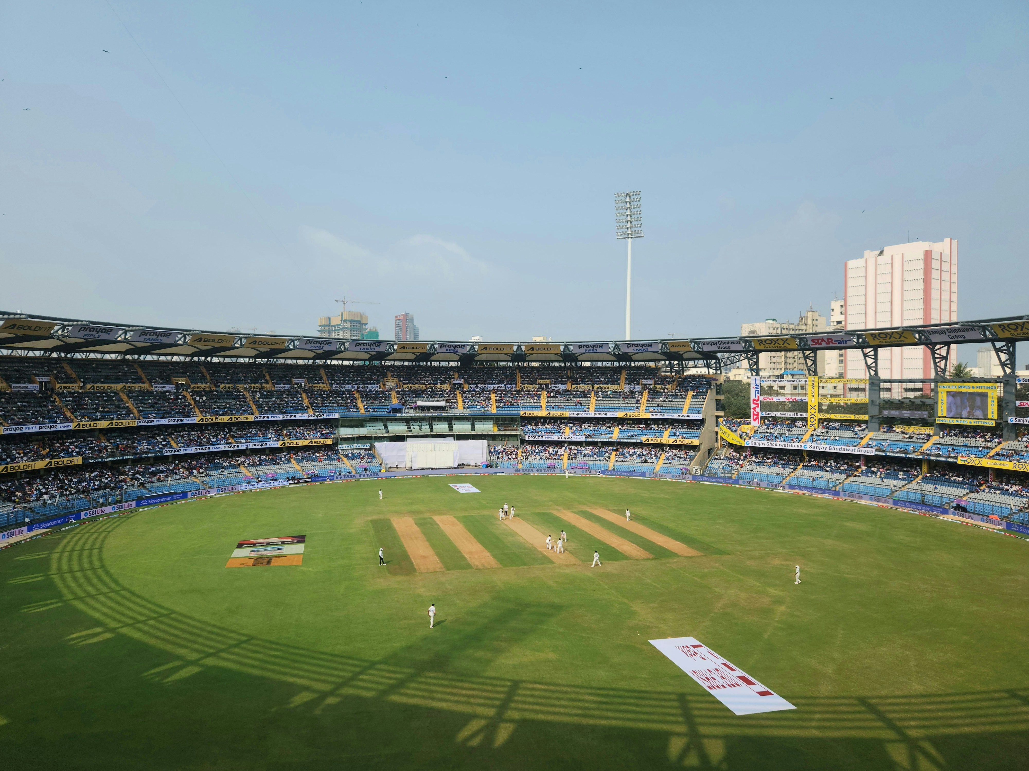 Cricket stadium filled with spectators