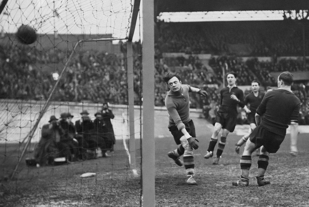 Historic football match from the 1930s era