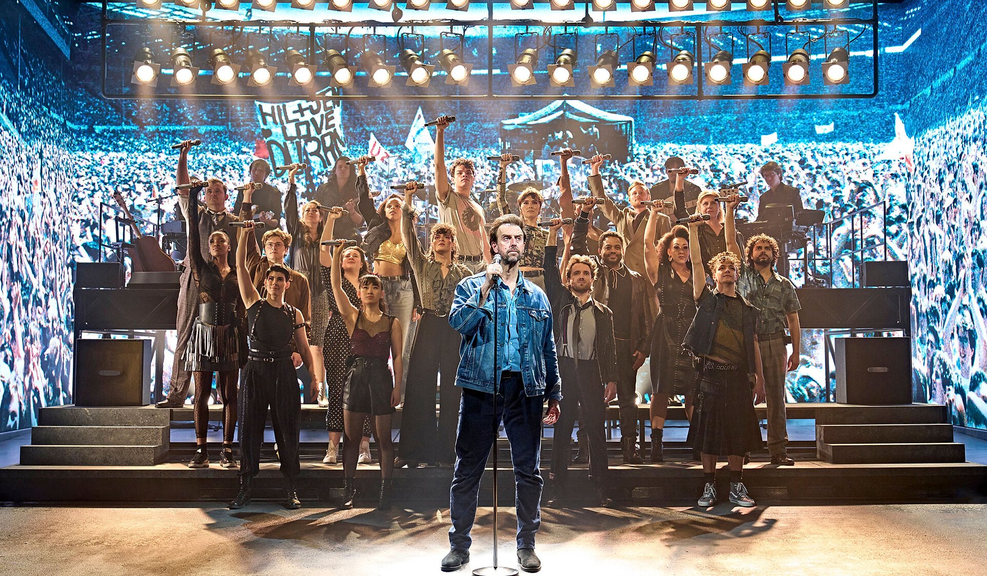 Live Aid concert stage and performance