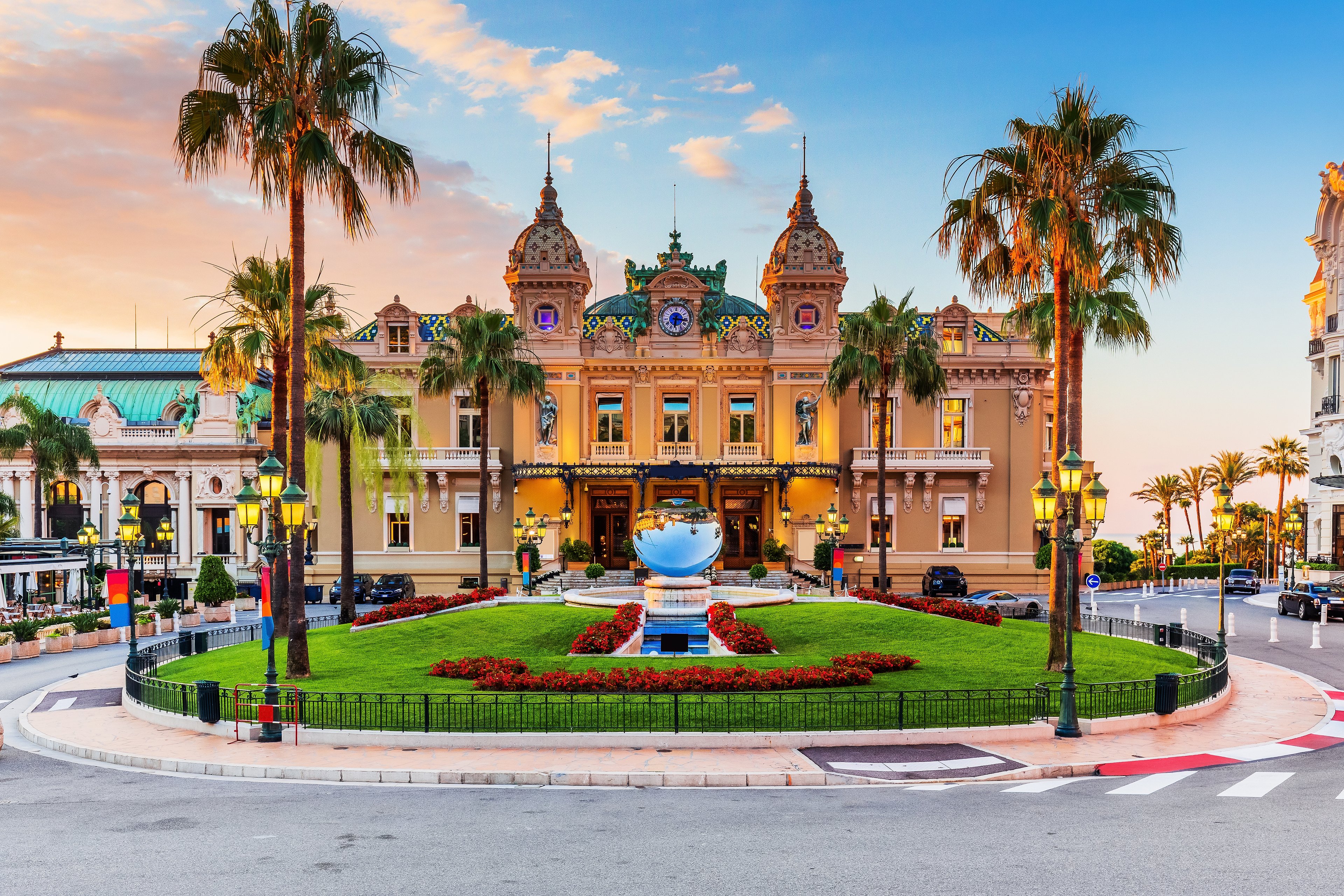 The Casino de Monte-Carlo, with Charles Garnier's facade and the palm-lined Place du Casino