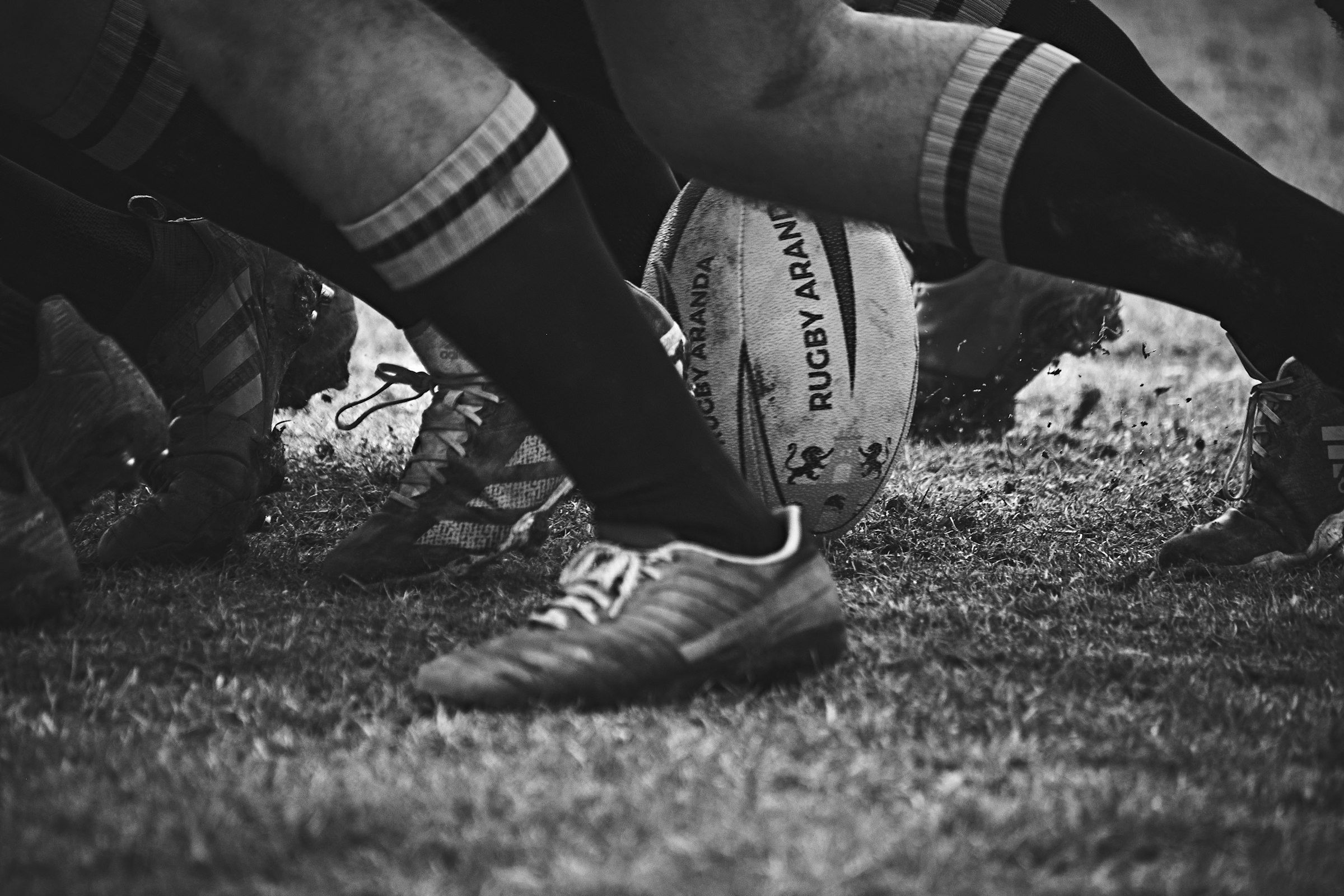 Calcutta Cup rugby (a close up of a rugby ball on the ground)