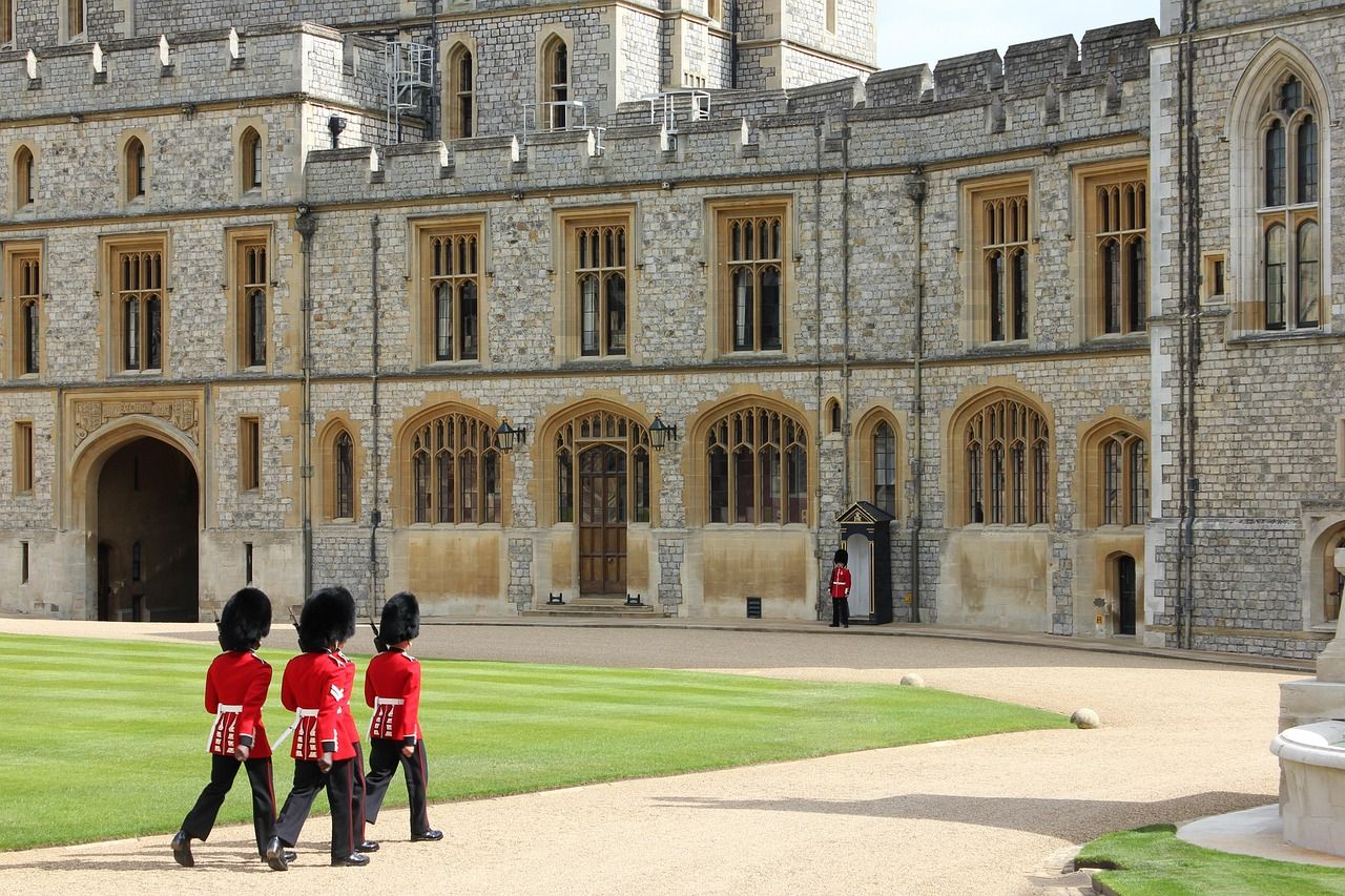 Windsor Castle and its grounds, near the site of the racecourse