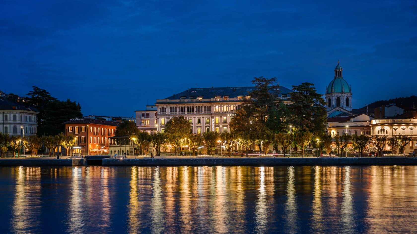 Exterior view of Palace Hotel Lake Como in Como