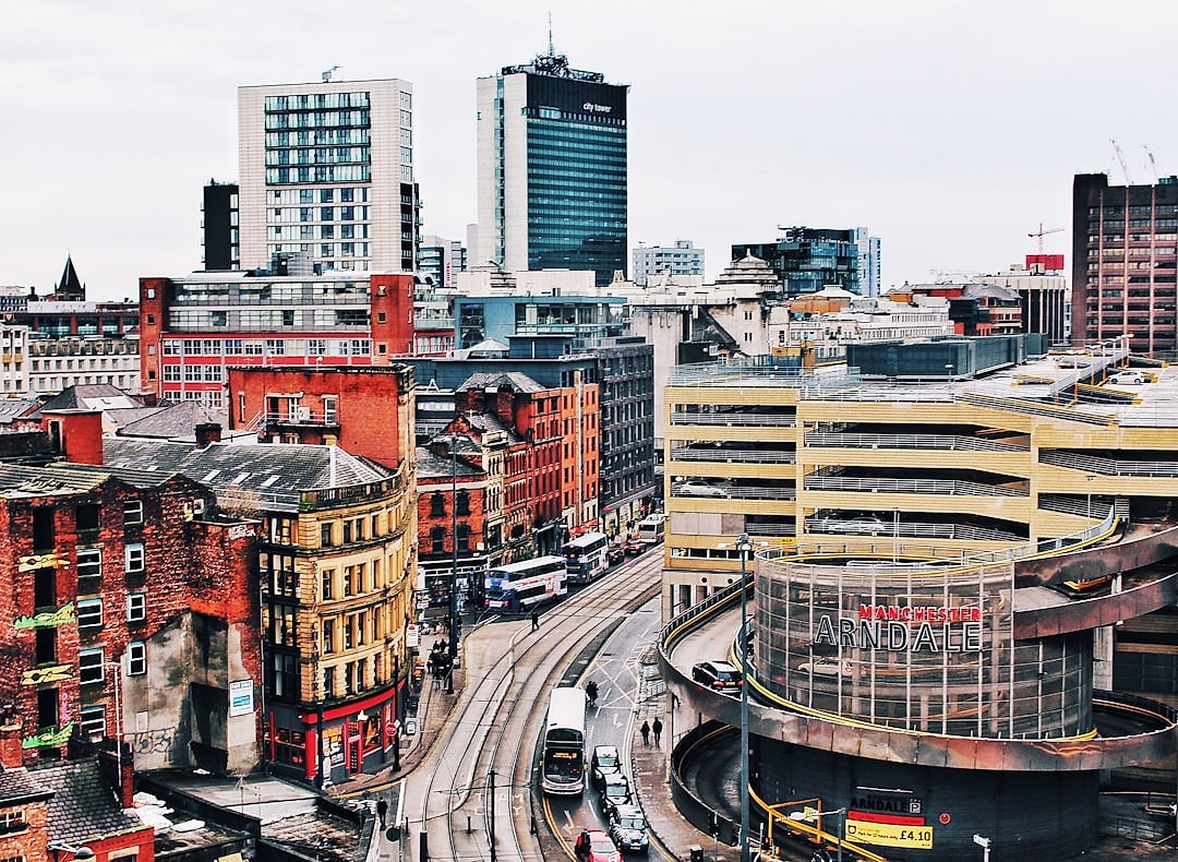 Manchester city skyline, the backdrop to English football's oldest local rivalry