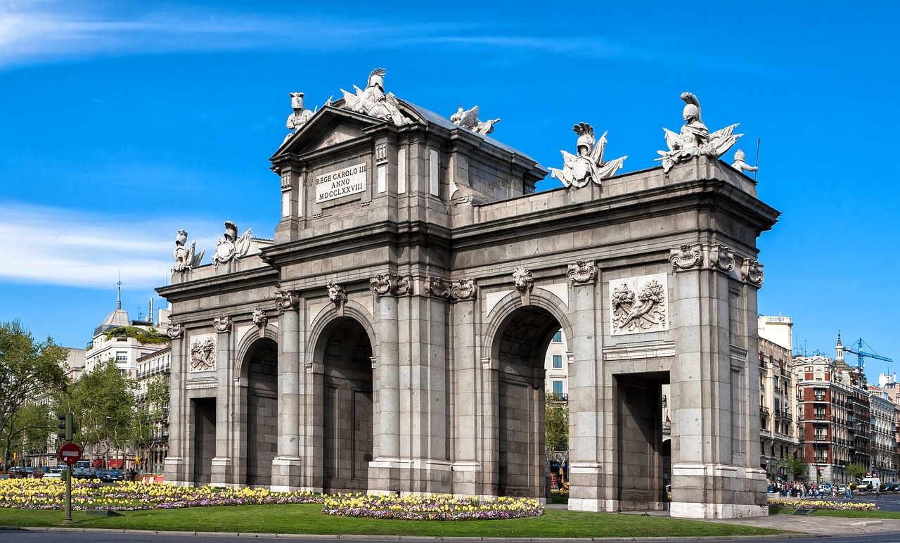 The Puerta de Alcalá in Madrid, the city that hosted Spain's earliest Grand Prix events