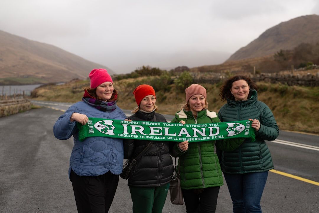 Ireland rugby supporters celebrating at the Aviva Stadium
