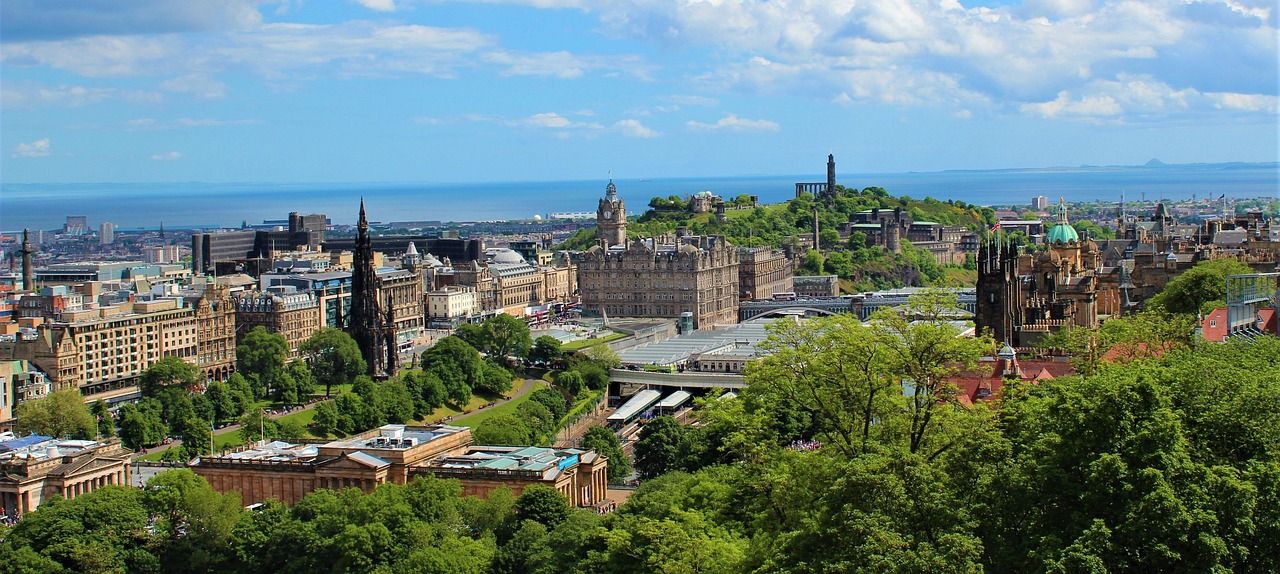 Edinburgh panorama, the city where the first ever international rugby match was played in 1871