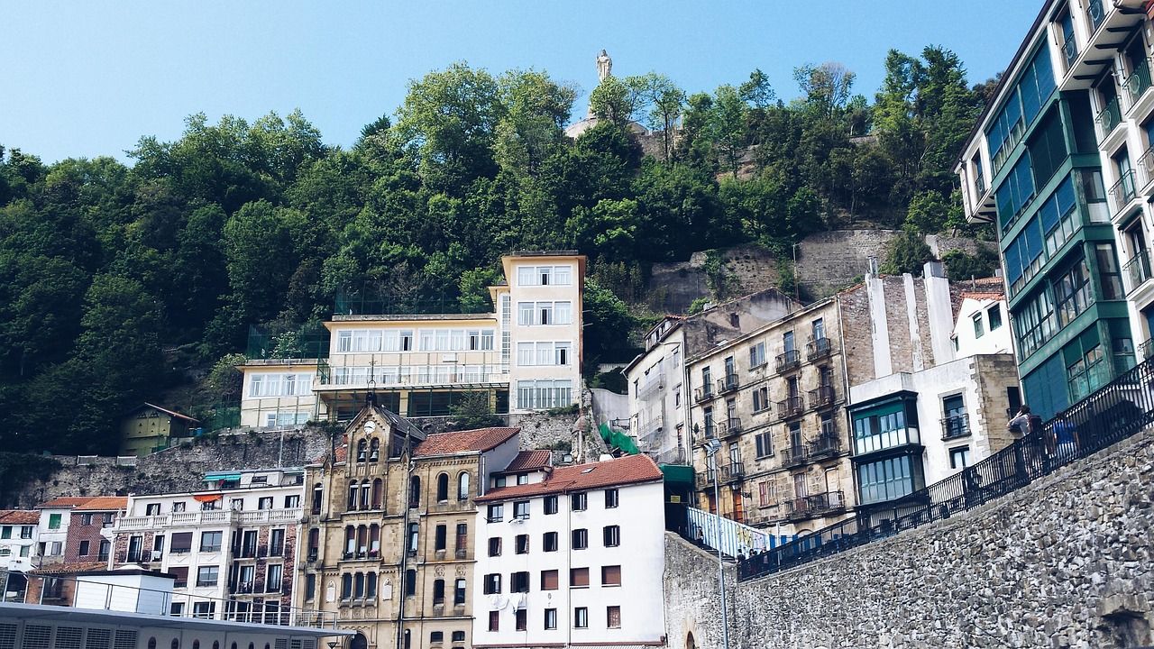 Historic buildings in San Sebastián's old town, where the city's culinary traditions began