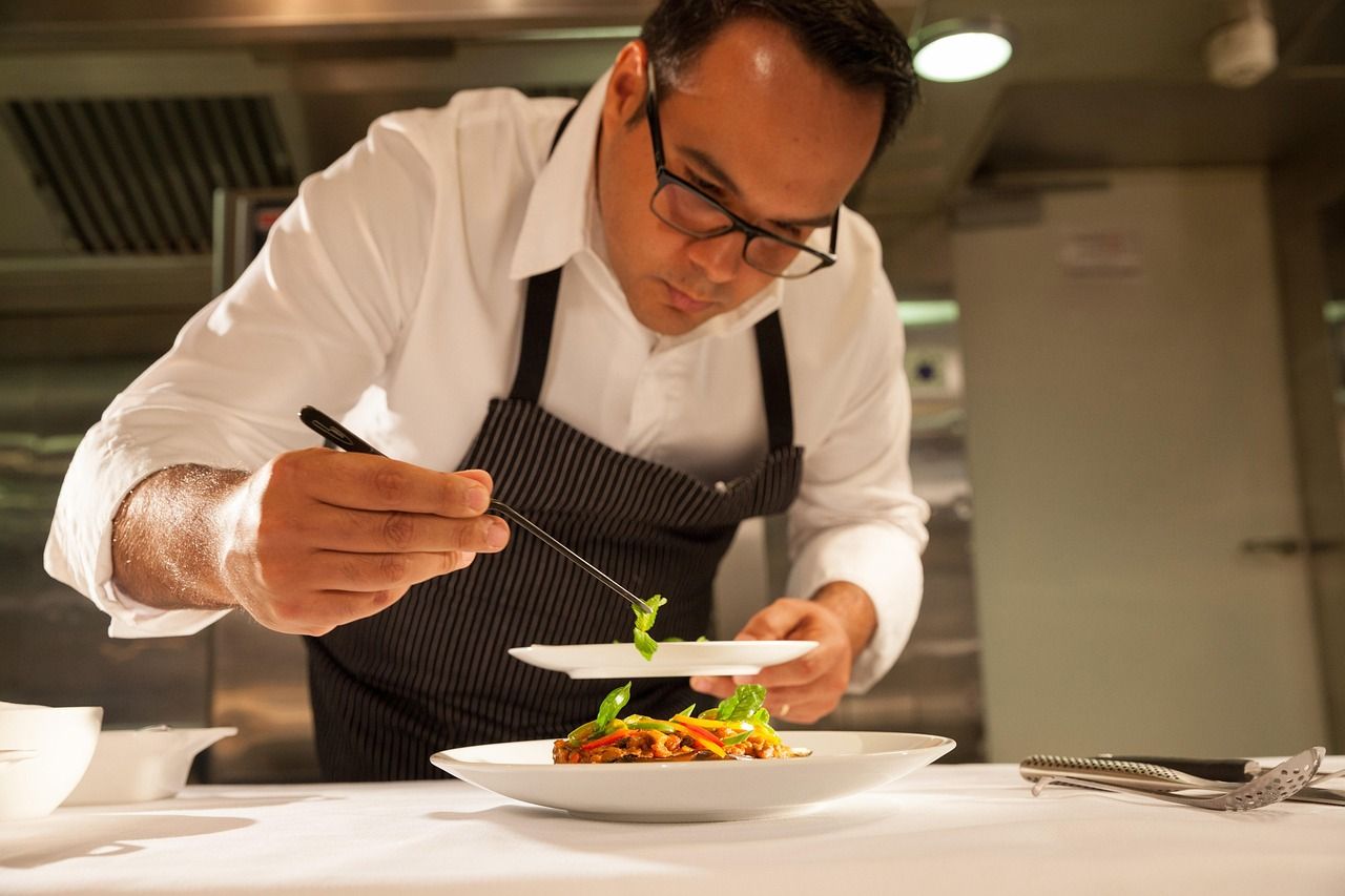 A Michelin-star quality fine dining plate with precise plating