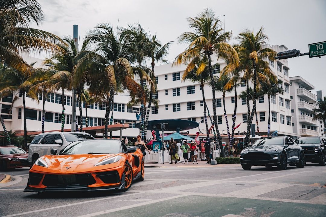 Miami streets with motorsport atmosphere