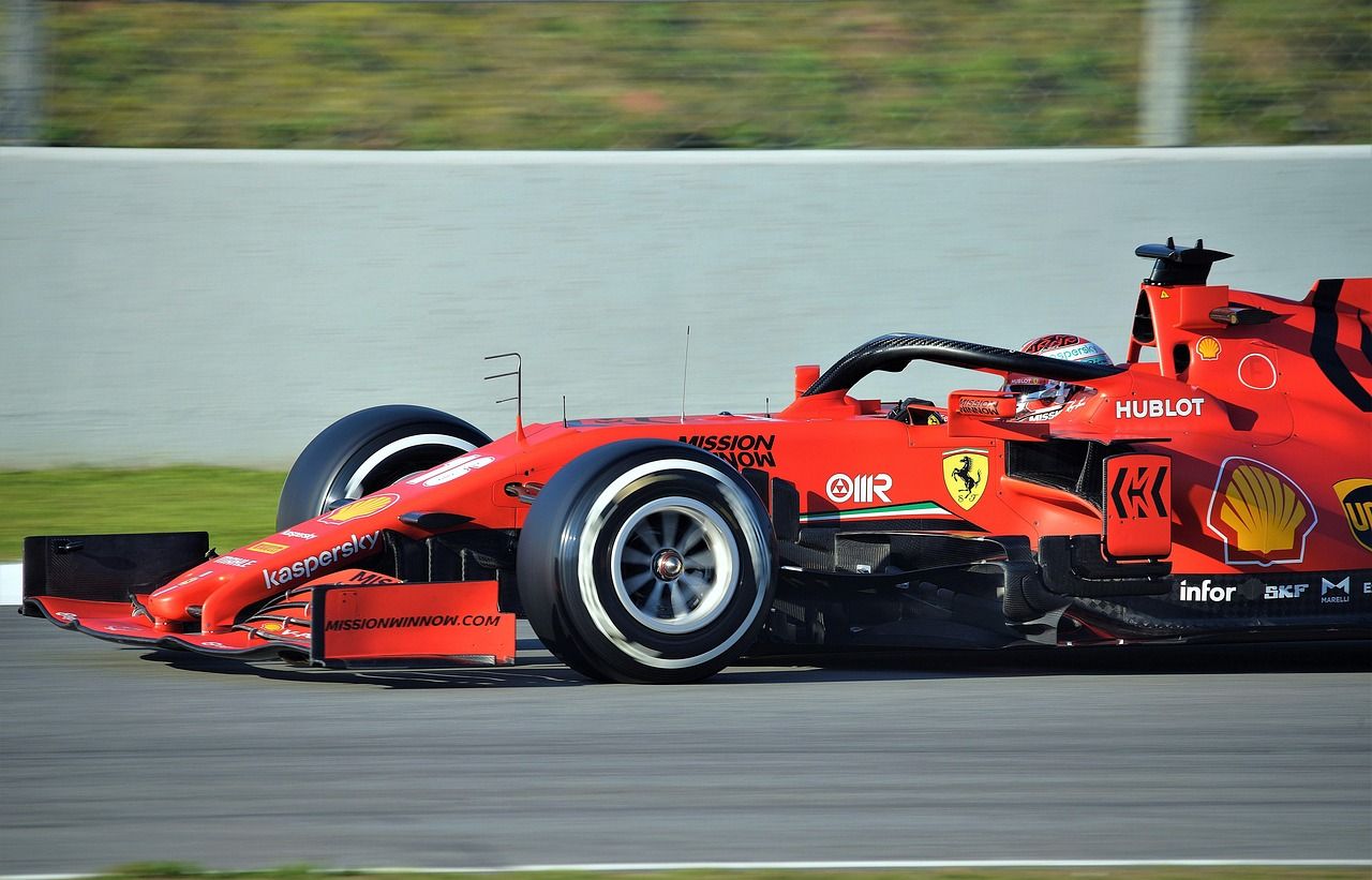 Ferrari Formula 1 car at the Circuit de Barcelona-Catalunya in Spain