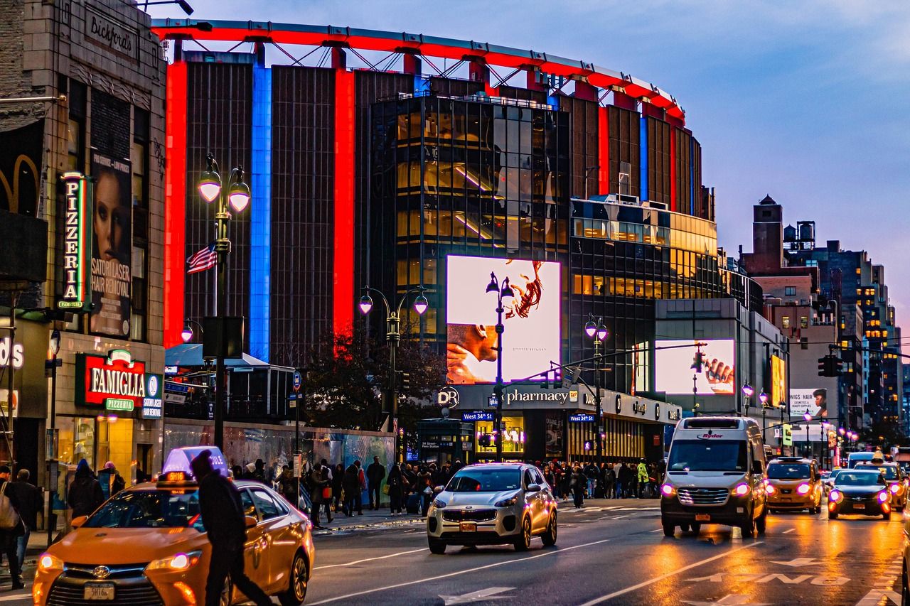 Madison Square Garden in New York City, one of the landmark venues on the Farewell Yellow Brick Road Tour