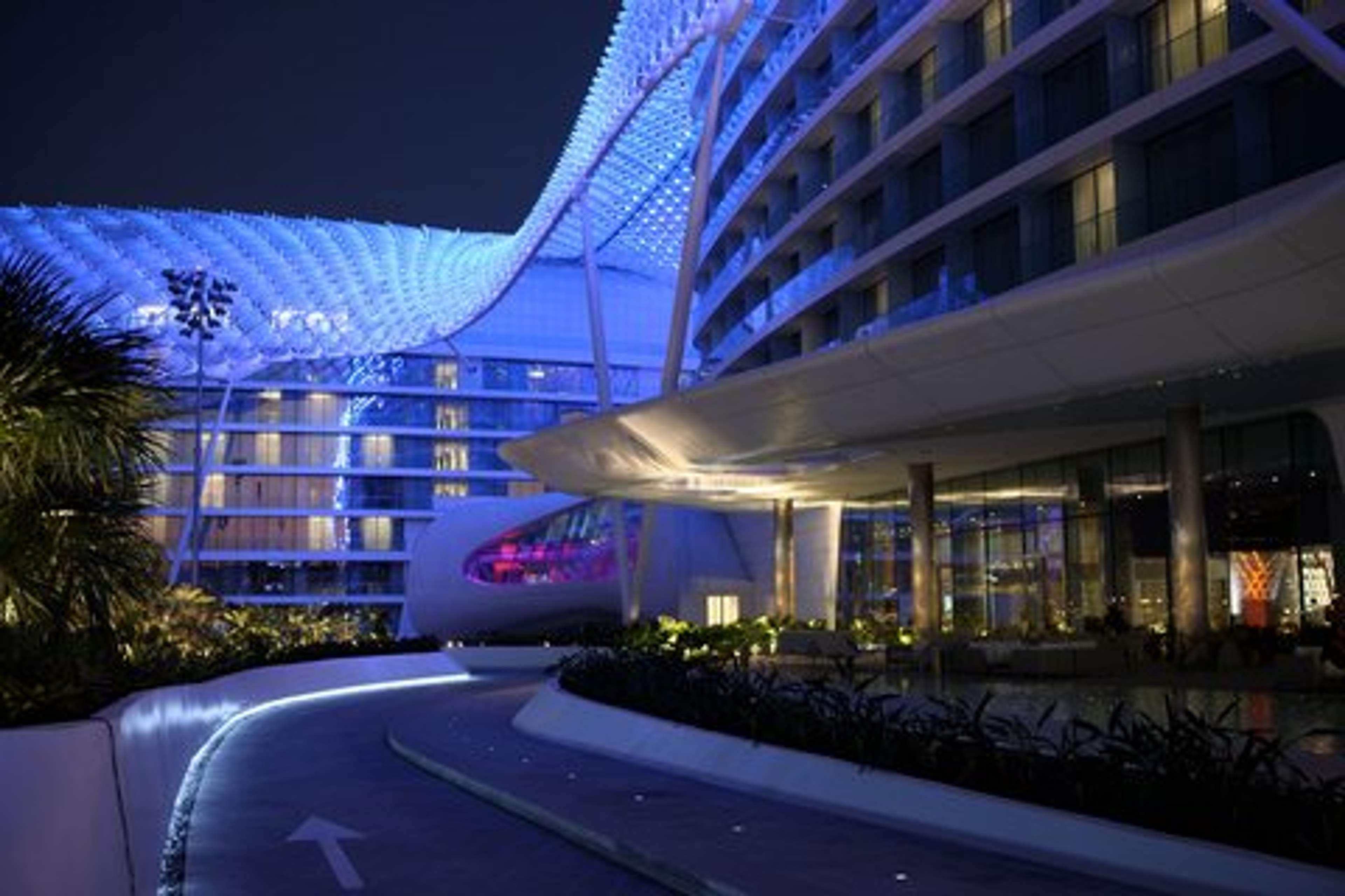 The W hotel arch over the track