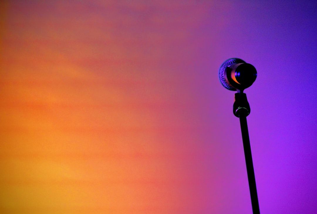 Wireless microphone on a stand waiting for a performance