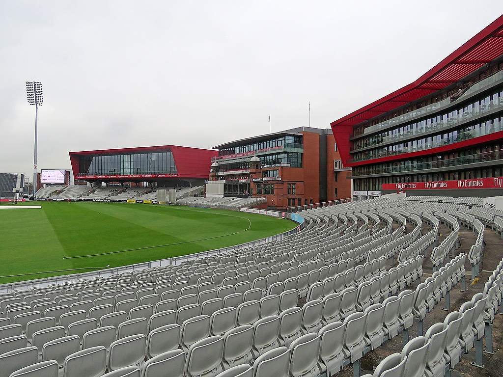 Cricket being played on a green pitch, evoking the behind-closed-doors 2020 series