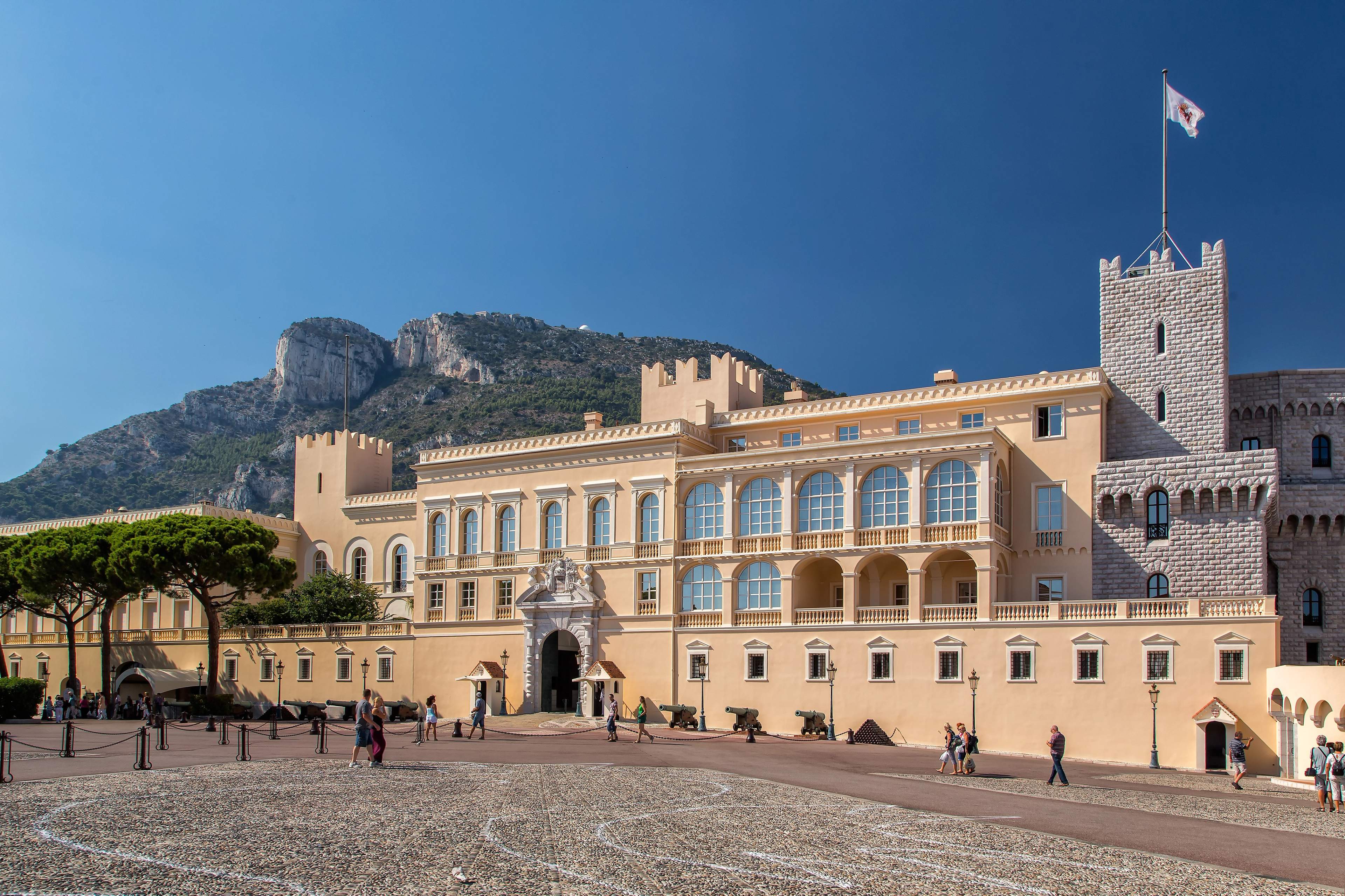 The Prince's Palace of Monaco on the Rock, home of the Grimaldi family