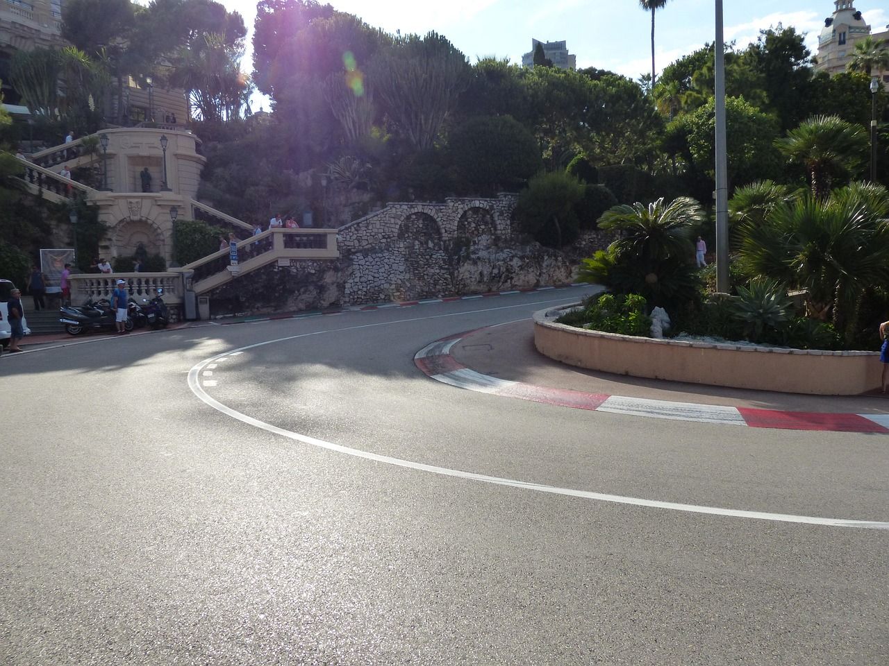 The winding road and curve of the Monaco Grand Prix circuit