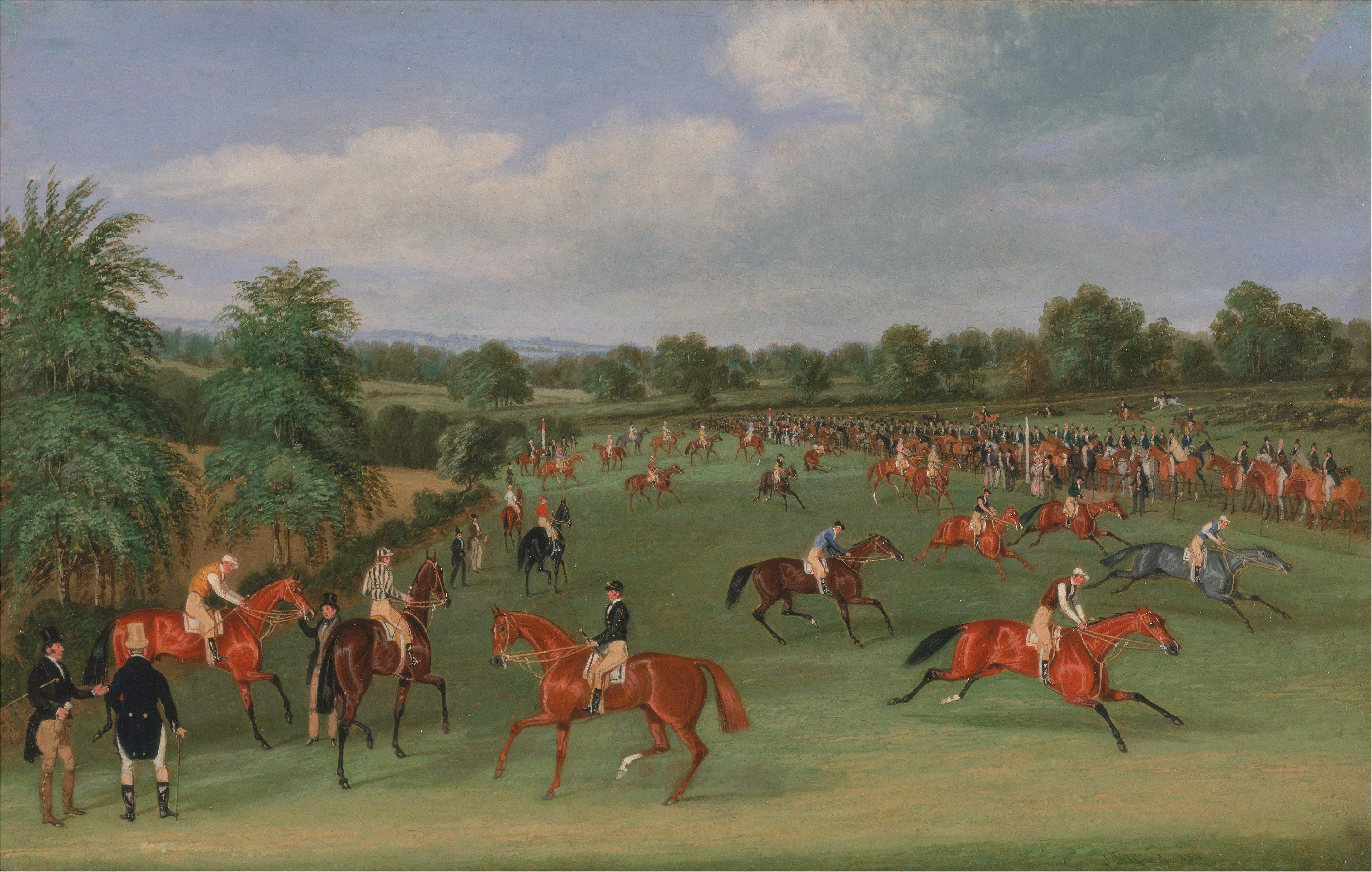 ames Pollard - Epsom Races- Preparing to Start