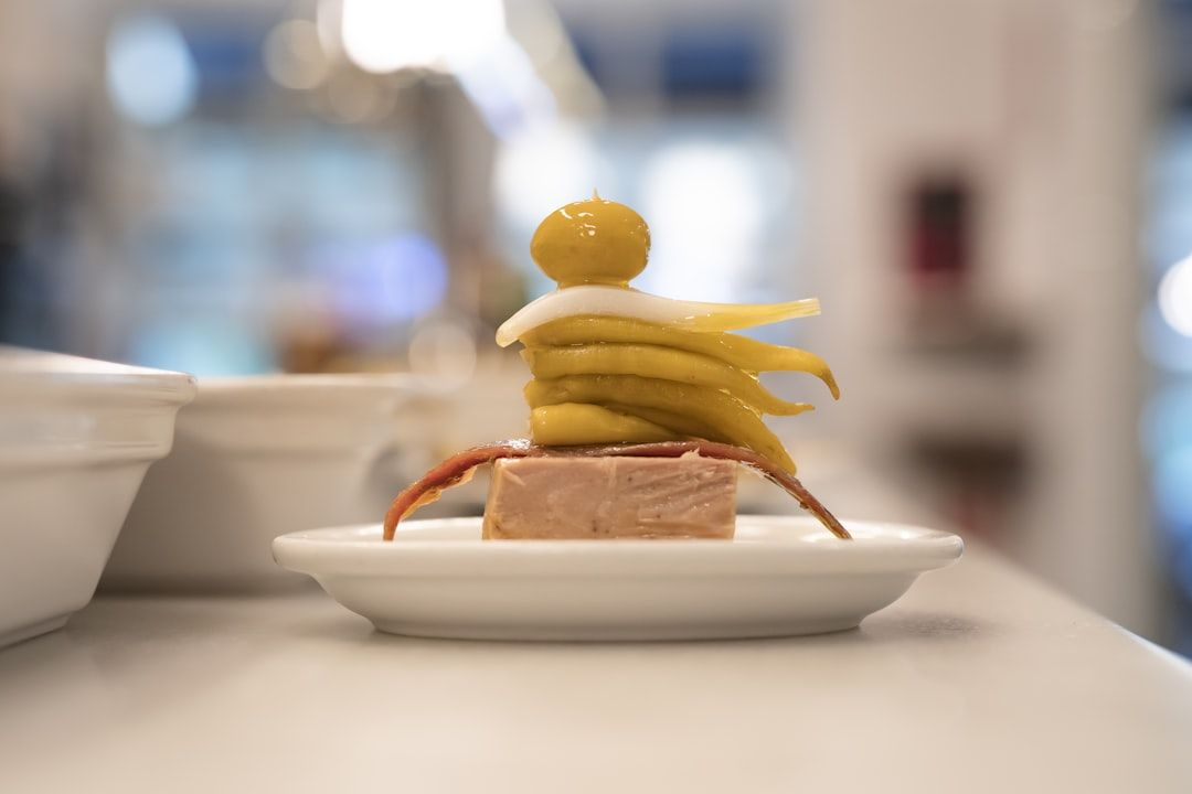 A molecular gastronomy dish with artistic plating