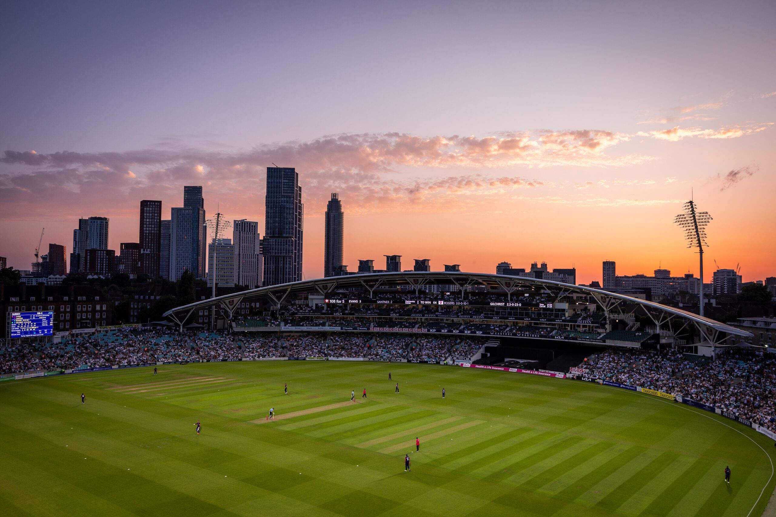Kia Oval at sunset