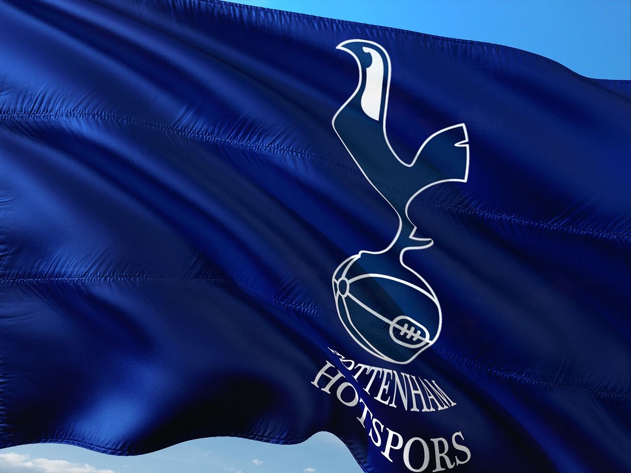 Tottenham Hotspur flag and banner at the stadium