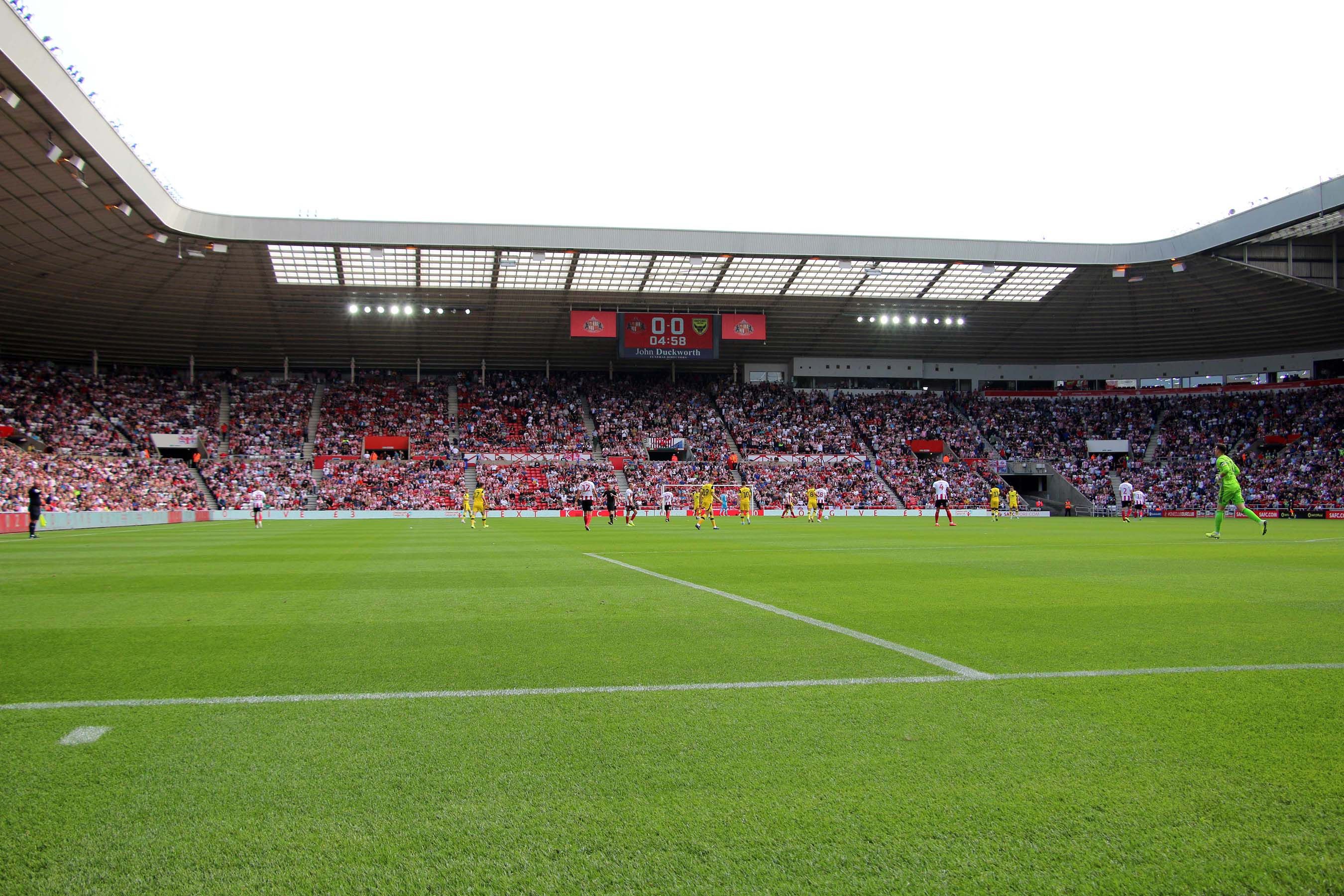 Sunderland AFC players at the Stadium of Light
