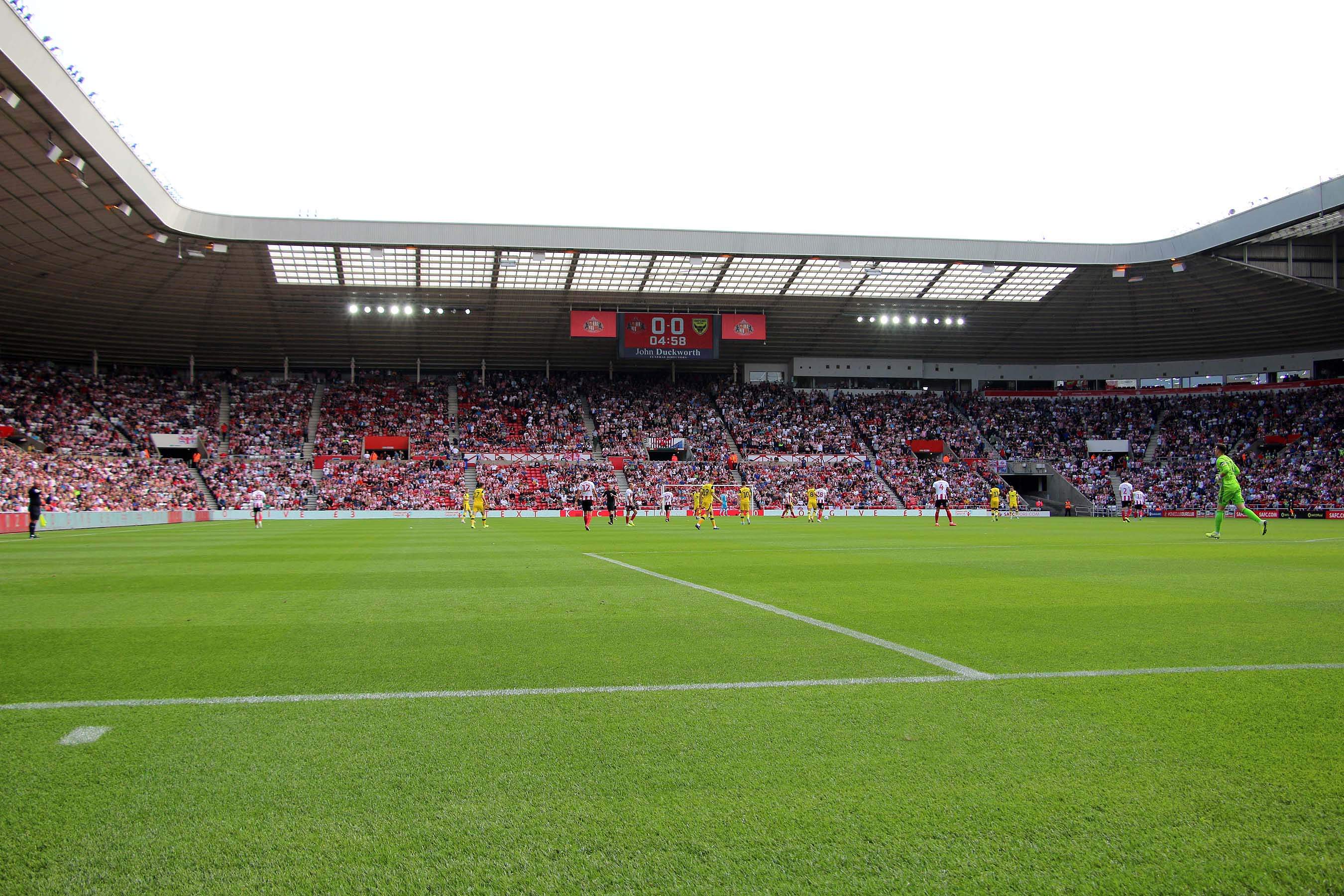Sunderland AFC players at the Stadium of Light