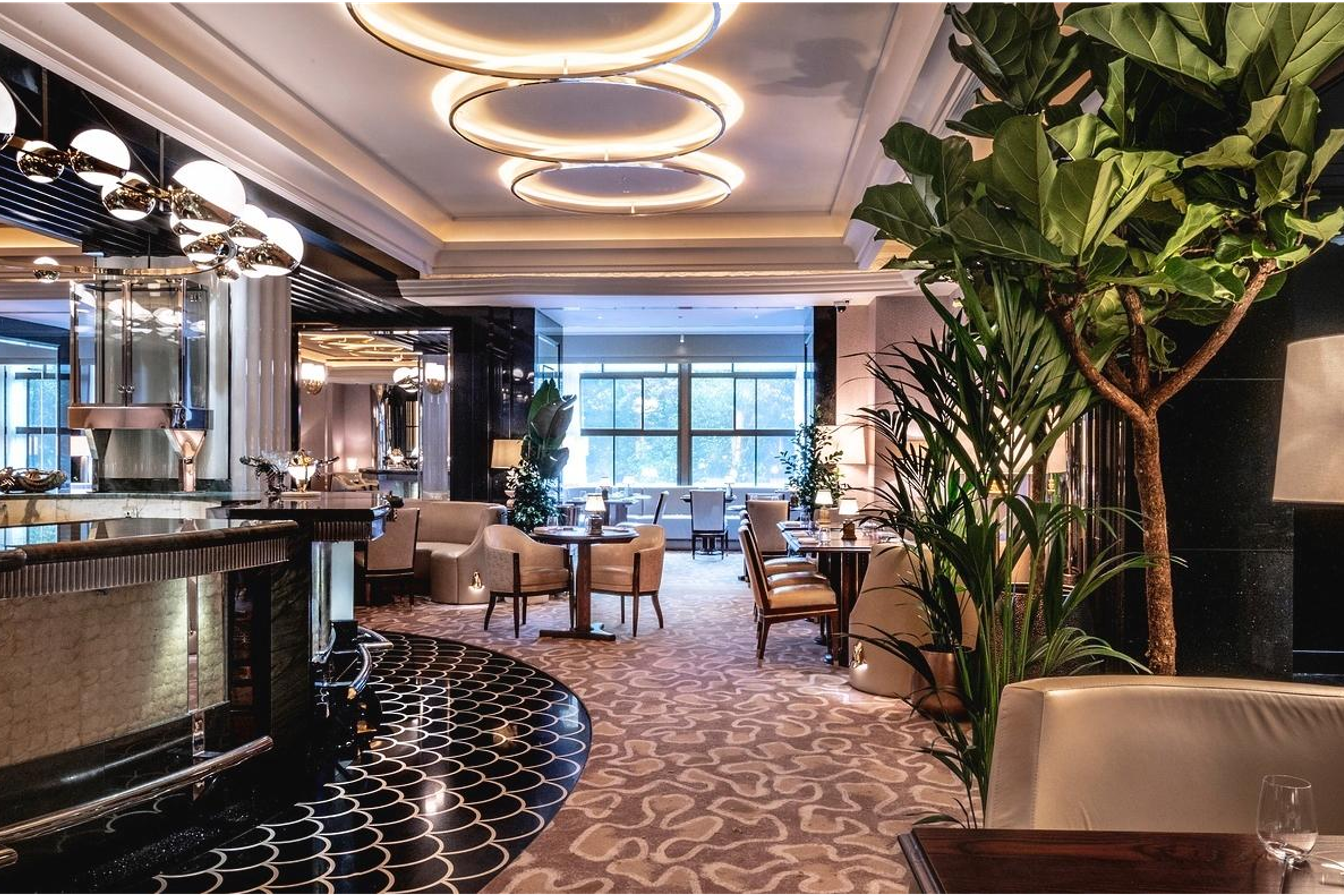 The River Restaurant by Gordon Ramsay dining room and bar at The Savoy