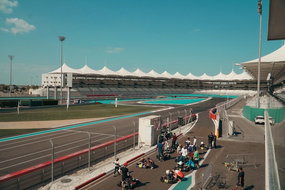 Grandstand crowds at Yas Marina Circuit during the Abu Dhabi Grand Prix