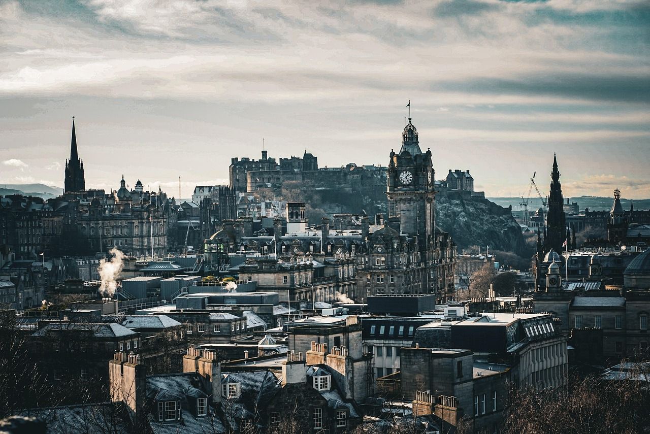Edinburgh Castle and city skyline, the city where international rugby began