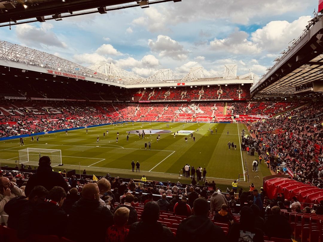 Old Trafford Stretford End on matchday with fans in attendance