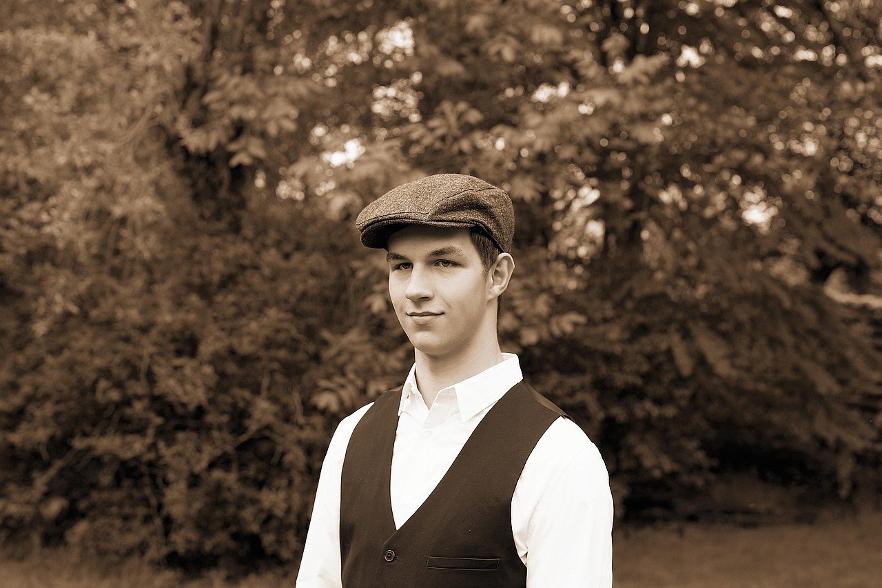 Vintage sepia-toned portrait evoking the 1920s Jazz Age era of F. Scott Fitzgerald