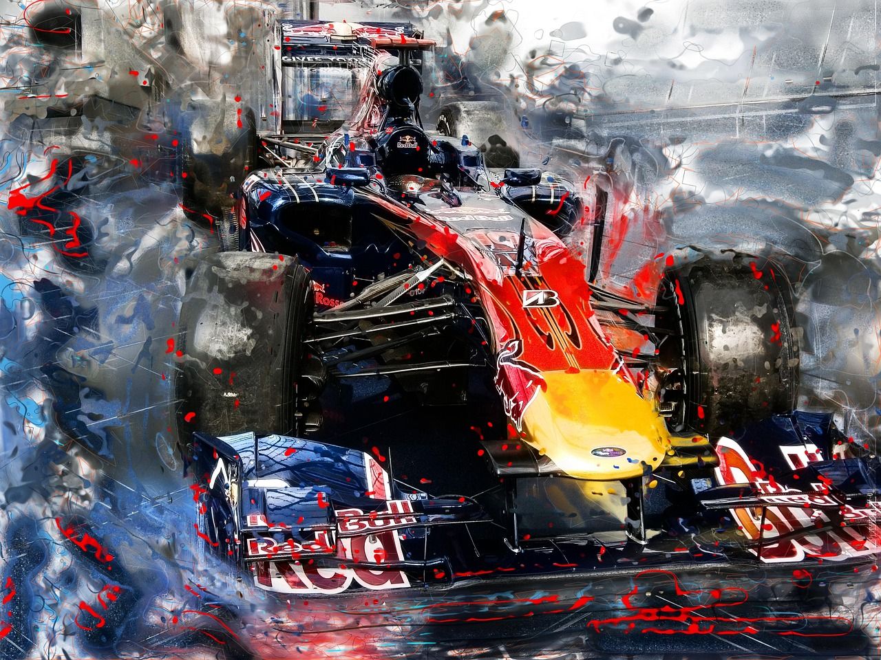 Formula 1 car on the racing circuit