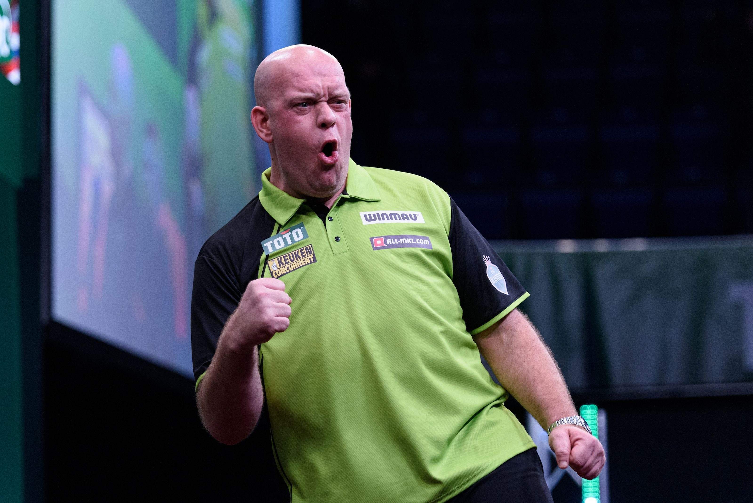 Michael van Gerwen at the PDC World Darts Championship