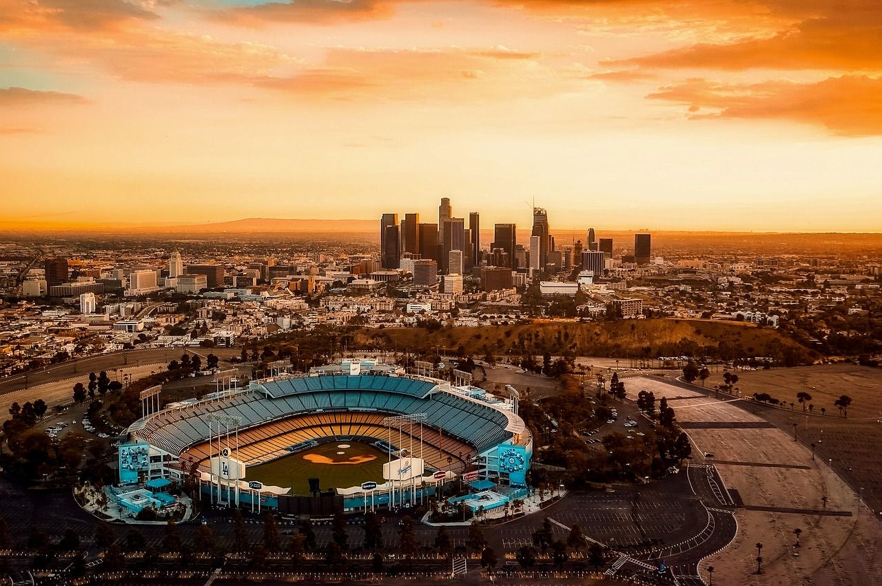 Dodger Stadium in Los Angeles, where Elton John played two legendary concerts in 1975