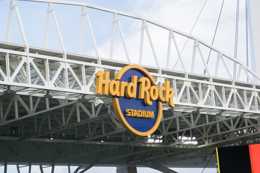 Hard Rock Stadium sign, home of the Miami Grand Prix