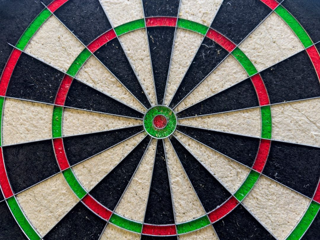 Close-up of a dartboard representing the origins of Premier League Darts