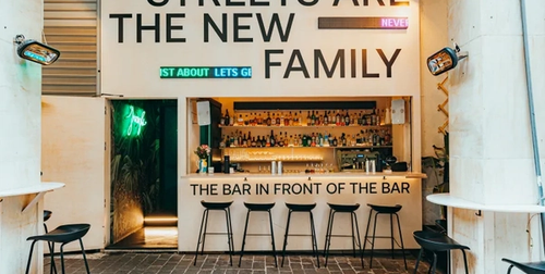 The Bar in front of the Bar