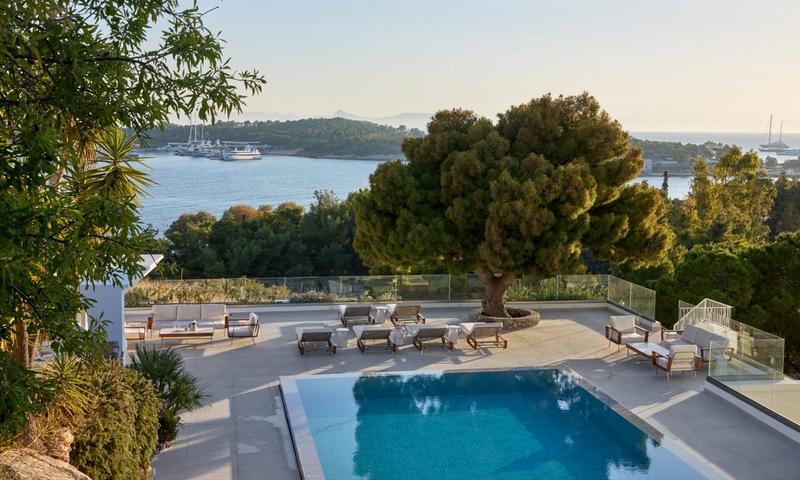 A sea-facing room at The Roc Club in Vouliagmeni — Grecotel's Sanctuary property on the Athens Riviera, opened 2024