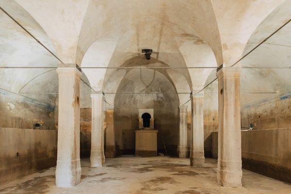 Hadrian's Reservoir in Athens — an ancient Roman cistern near the Acropolis, built to supply the city with water