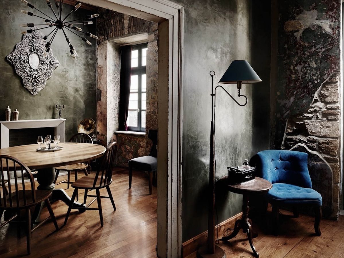 Interior of The Clumsies bar on Praxitelous 30, Athens